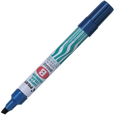 Image for PILOT SCA-B SUPER COLOUR PERMANENT MARKER CHISEL 4.0MM BLUE BOX 12 from That Office Place PICTON