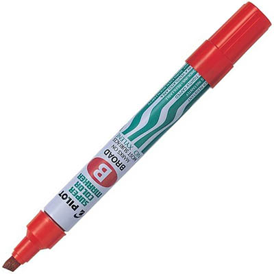 Image for PILOT SCA-B SUPER COLOUR PERMANENT MARKER CHISEL 4.0MM RED BOX 12 from Mitronics Corporation
