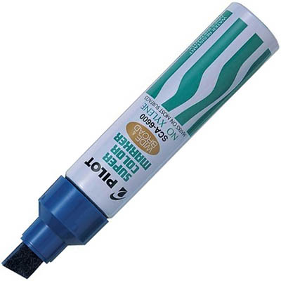 Image for PILOT SCA-6600 SUPER COLOUR JUMBO PERMANENT MARKER CHISEL BROAD 10.0MM BLUE BOX 12 from That Office Place PICTON