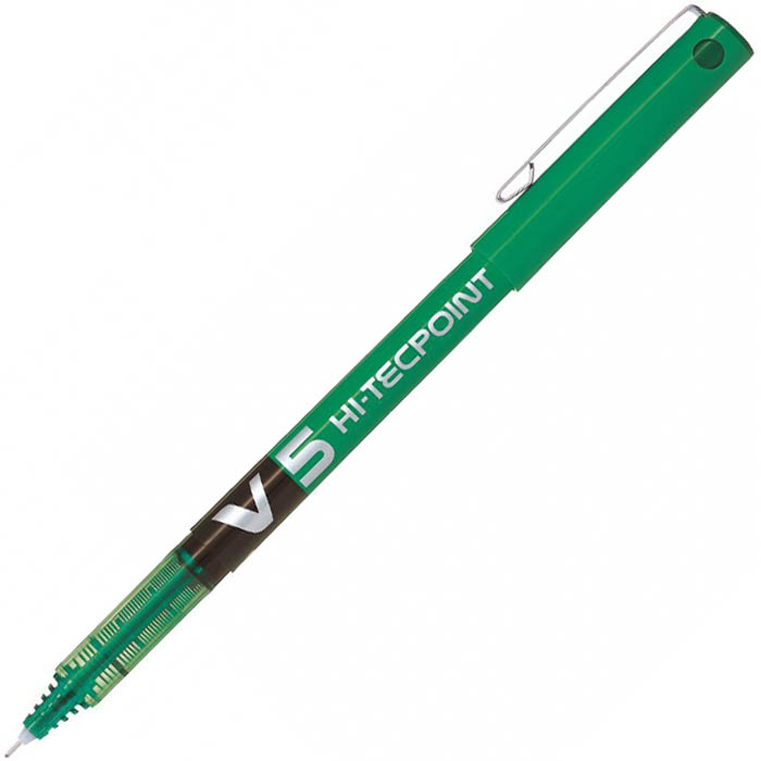 Image for PILOT V5 HI-TECPOINT LIQUID INK ROLLERBALL PEN FINE 0.5MM GREEN from BusinessWorld Computer & Stationery Warehouse