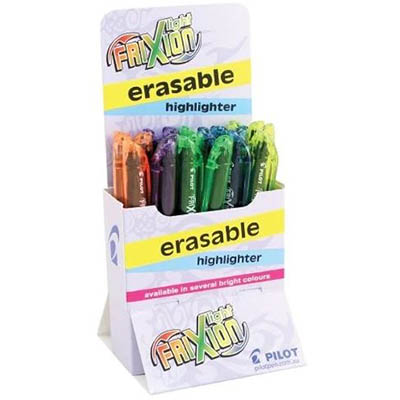 Image for PILOT FRIXION ERASABLE HIGHLIGHTER CHISEL ASSORTED DISPLAY 20 from BusinessWorld Computer & Stationery Warehouse