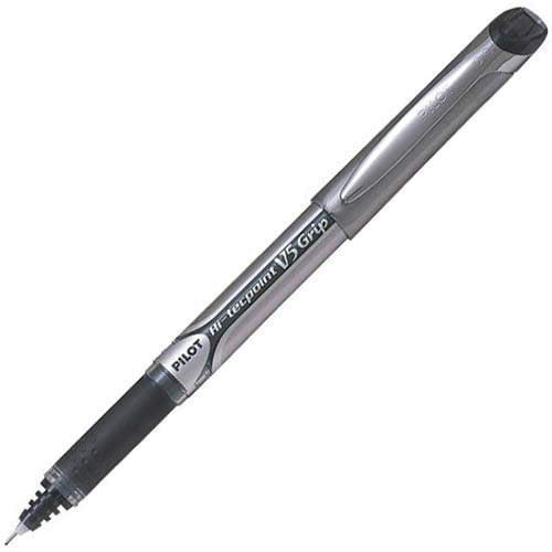 Image for PILOT V5 HI-TECPOINT GRIP LIQUID INK ROLLERBALL PEN 0.5MM BLACK PACK 12 from BusinessWorld Computer & Stationery Warehouse
