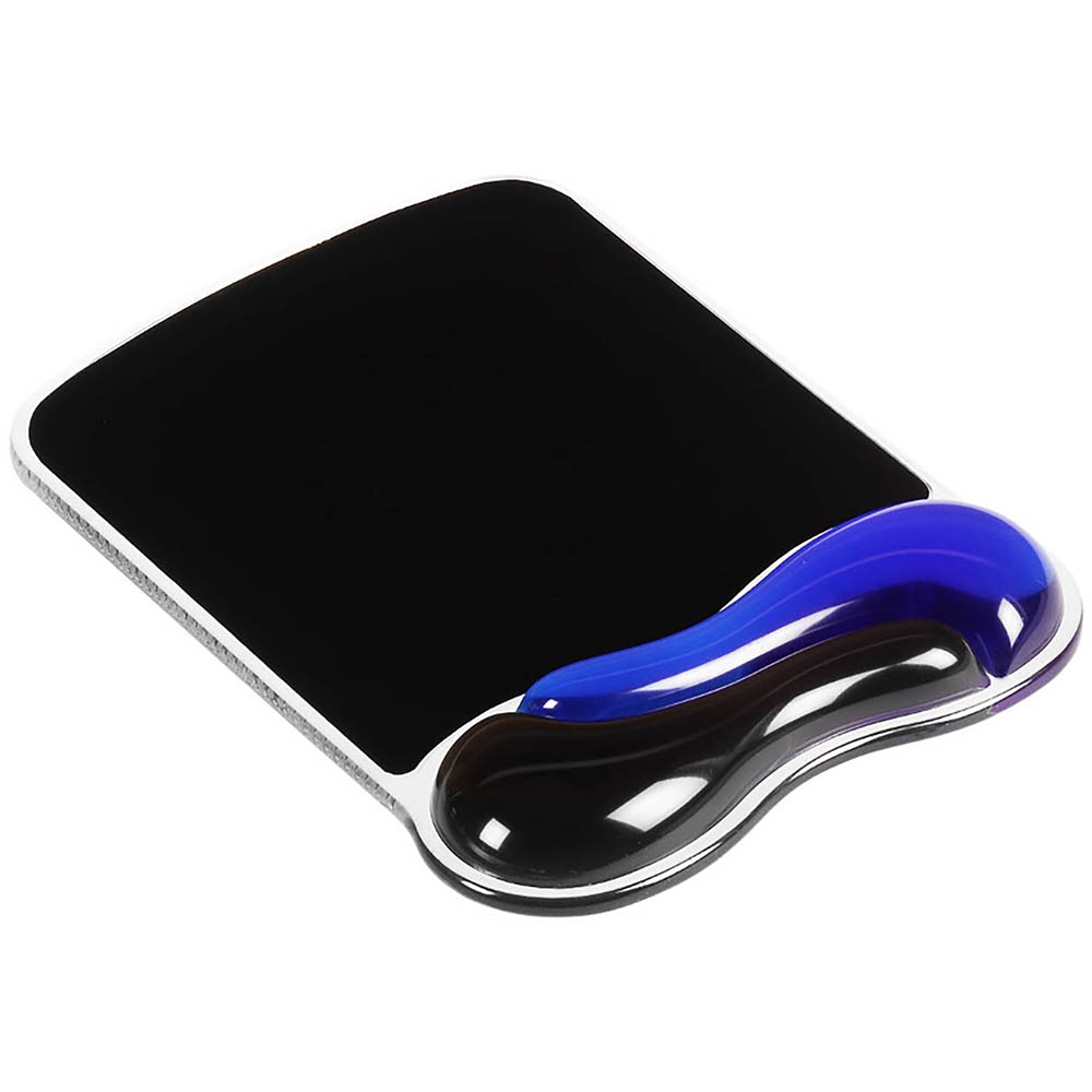 Image for KENSINGTON MOUSE PAD DUO GEL WITH WRIST REST BLACK/BLUE from Positive Stationery