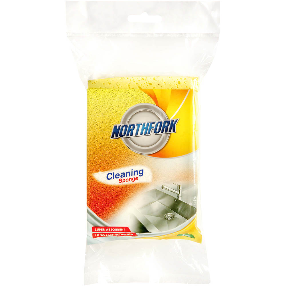 Image for NORTHFORK CLEANING SPONGES ASSORTED PACK 5 from Office Heaven