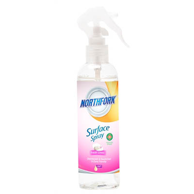 Image for NORTHFORK DISINFECTANT SURFACE SPRAY FRESH LINEN 250ML from Merv's Stationery