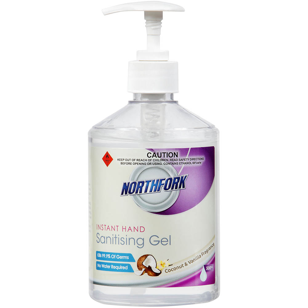 Image for NORTHFORK INSTANT HAND SANITISER GEL COCONUT AND VANILLA 500ML PUMP from That Office Place PICTON