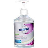 northfork instant hand sanitiser gel alcohol free 500ml pump