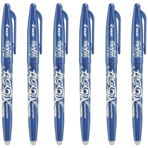 Image for PILOT FRIXION ERASABLE GEL INK PEN 0.7MM BLUE PACK 6 from Memo Office and Art