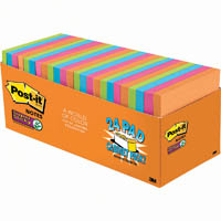 post-it 654-24ssau-cp super sticky notes 76 x 76mm energy boost cabinet pack 24