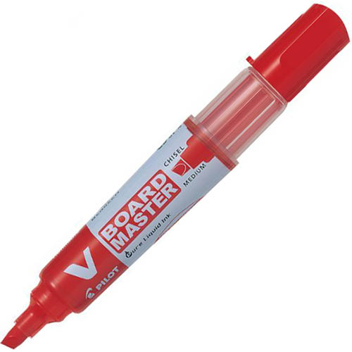 Image for PILOT BEGREEN V BOARD MASTER WHITEBOARD MARKER CHISEL 6.0MM RED BOX 10 from York Stationers