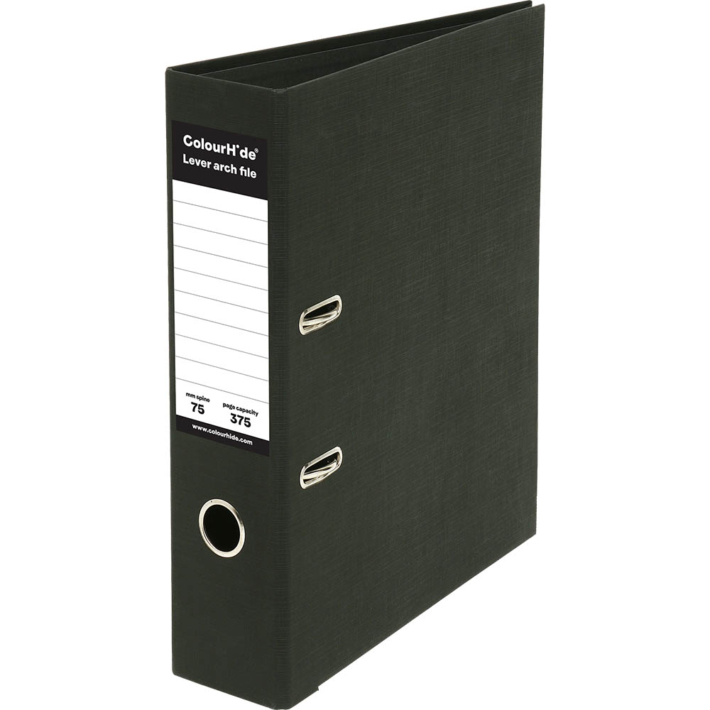 Image for COLOURHIDE LEVER ARCH FILE PE A4 BLACK from Merv's Stationery