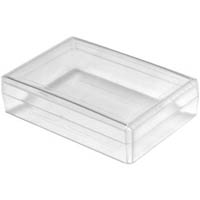 deflecto business card box 95 x 65 x 23mm clear