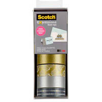 scotch c317-4pk-silg expressions washi tape assorted pack 4