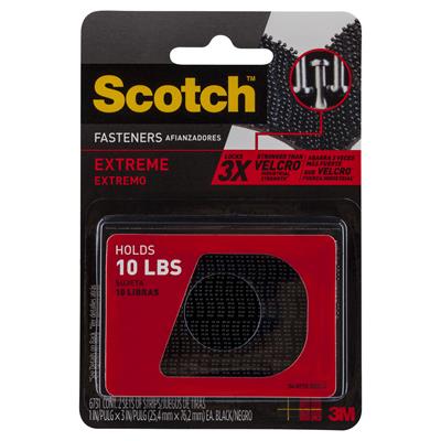 Image for SCOTCH EXTREME FASTENER 25 X 76MM BLACK PACK 2 PAIRS from York Stationers