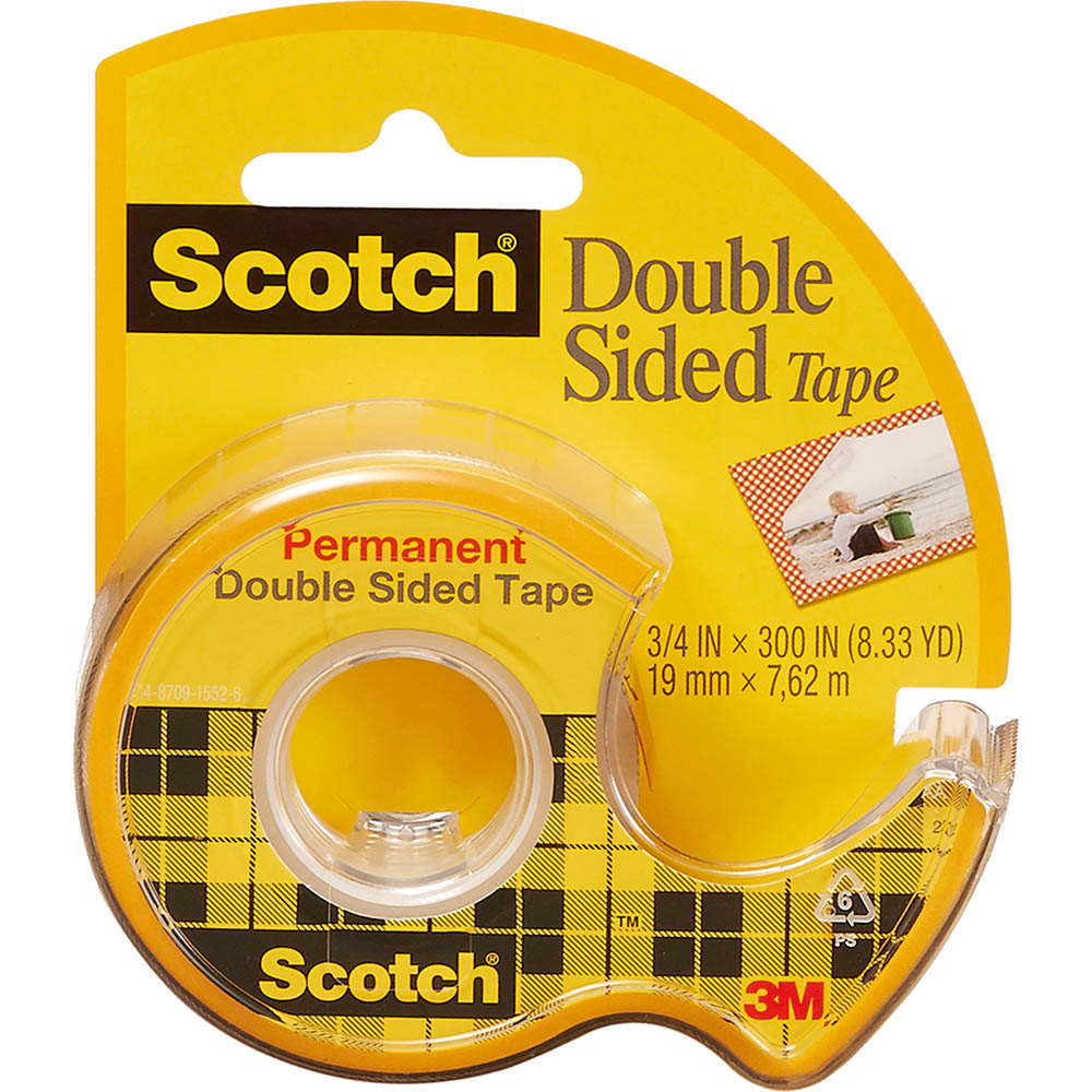 Image for SCOTCH 237 DOUBLE SIDED TAPE ON DISPENSER 19MM X 7.6M from SNOWS OFFICE SUPPLIES - Brisbane Family Company