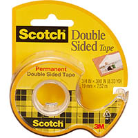 scotch 237 double sided tape on dispenser 19mm x 7.6m