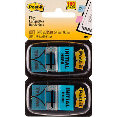 POST-IT 680-IH2 INITIAL HERE FLAGS BLUE TWIN PACK 100 |  | 7002227