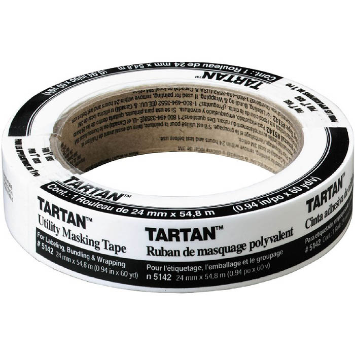 Image for TARTAN MASKING TAPE INDIVIDUALLY WRAPPED 24MM X 54.8M from Office Heaven
