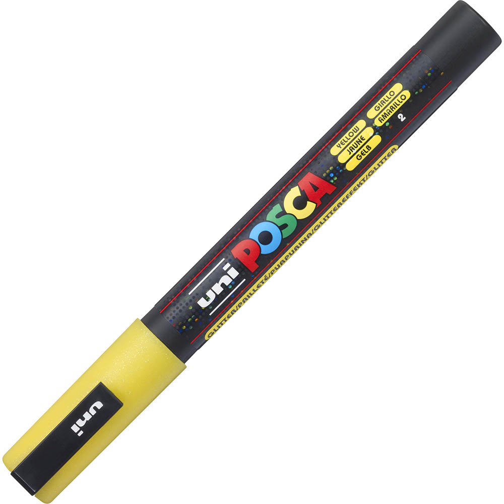 Image for POSCA PC-3M PAINT MARKER BULLET FINE 1.3MM GLITTER YELLOW from Memo Office and Art