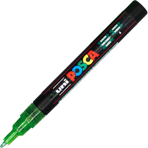 Image for POSCA PC-3M PAINT MARKER BULLET FINE 1.3MM GLITTER GREEN from Memo Office and Art