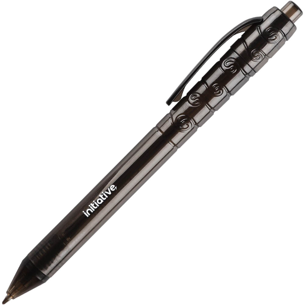 Image for INITIATIVE ECOWISE RECYCLED RETRACTABLE BALLPOINT PEN 1.0MM BLACK BOX 12 from BusinessWorld Computer & Stationery Warehouse