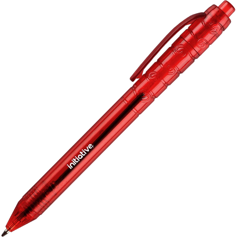 Image for INITIATIVE ECOWISE RECYCLED RETRACTABLE BALLPOINT PEN 1.0MM RED BOX 12 from BusinessWorld Computer & Stationery Warehouse