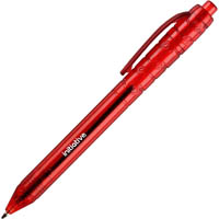 initiative ecowise recycled retractable ballpoint pen 1.0mm red box 12