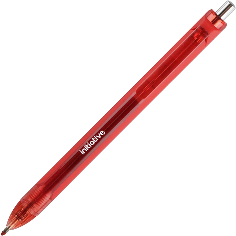 Image for INITIATIVE GEL INK RETRACTABLE BALLPOINT PEN 0.7MM RED BOX 12 from BusinessWorld Computer & Stationery Warehouse