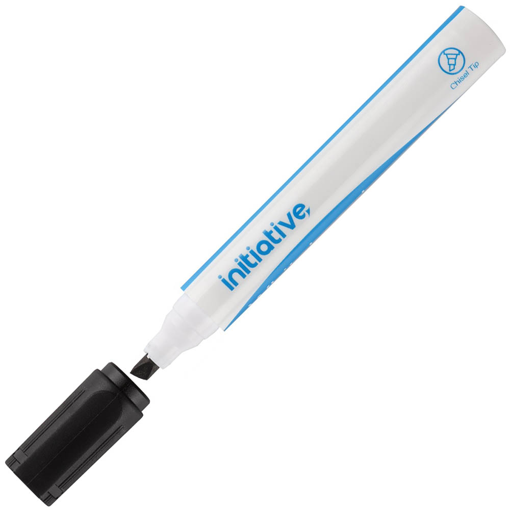 Image for INITIATIVE WHITEBOARD MARKER CHISEL 5MM BLACK from That Office Place PICTON