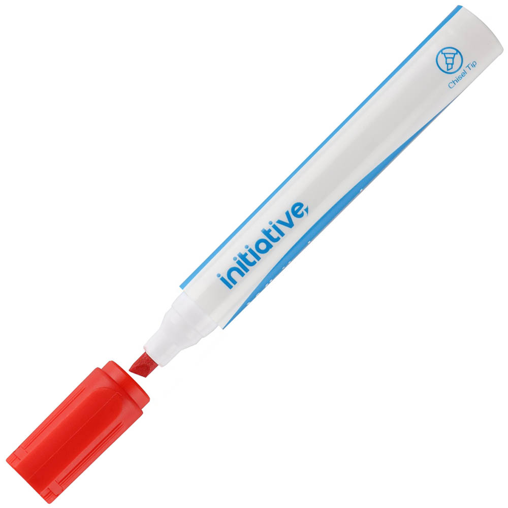 Image for INITIATIVE WHITEBOARD MARKER CHISEL 5MM RED from Mitronics Corporation