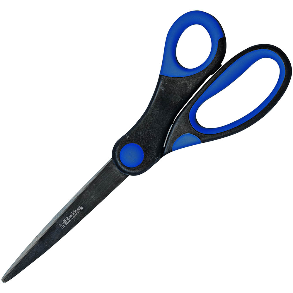 Image for INITIATIVE SOFT GRIP SCISSORS 205MM BLACK/BLUE from ONET B2C Store