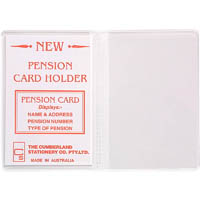 marbig card holder wallet 2 pocket 100 x 70mm white/clear pack 10