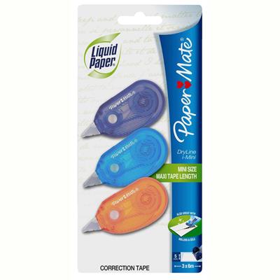 Image for LIQUID PAPER DRYLINE I-MINI CORRECTION TAPE 5MM X 6M PACK 3 from Mitronics Corporation