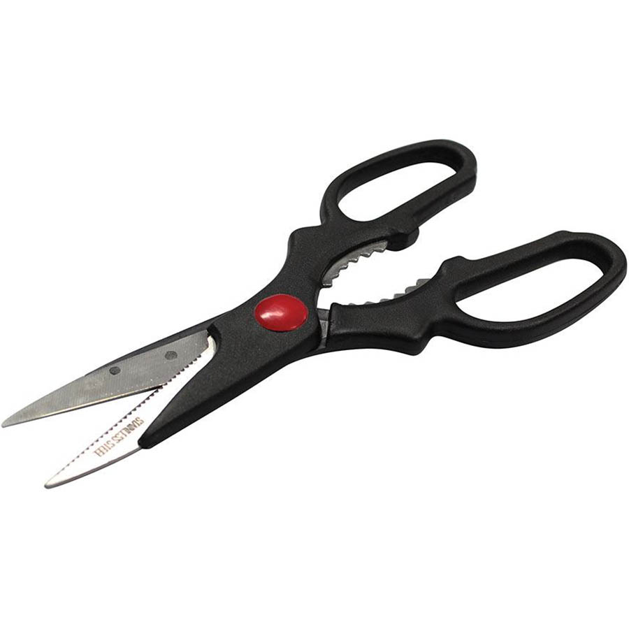 Image for CONNOISSEUR KITCHEN SCISSORS 210MM BLACK/RED from Prime Office Supplies