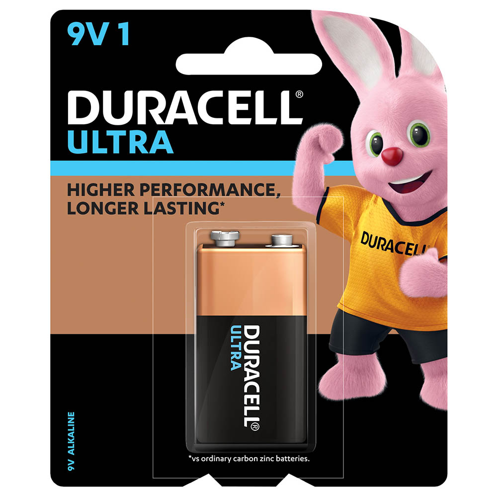 Image for DURACELL ULTRA ALKALINE 9V BATTERY from Challenge Office Supplies