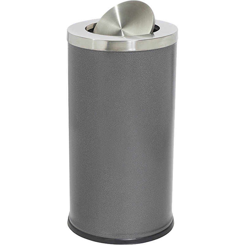 Image for COMPASS SWING TOP WASTE BIN 62 LITRE HAMMERTONE from Challenge Office Supplies