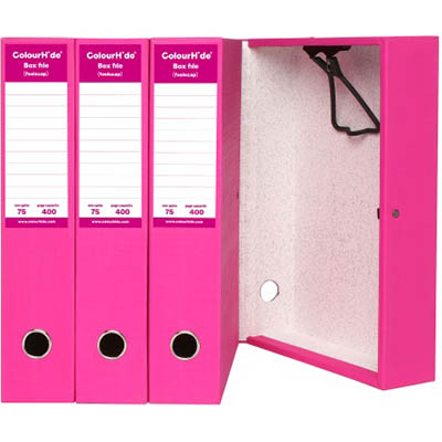 Image for COLOURHIDE BOX FILE FOOLSCAP PINK from Challenge Office Supplies