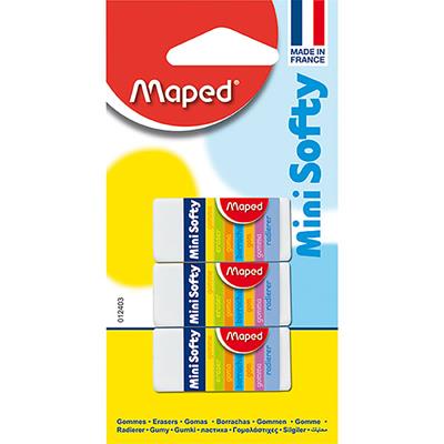Image for MAPED MINI SOFTY ERASER PACK 3 from BusinessWorld Computer & Stationery Warehouse