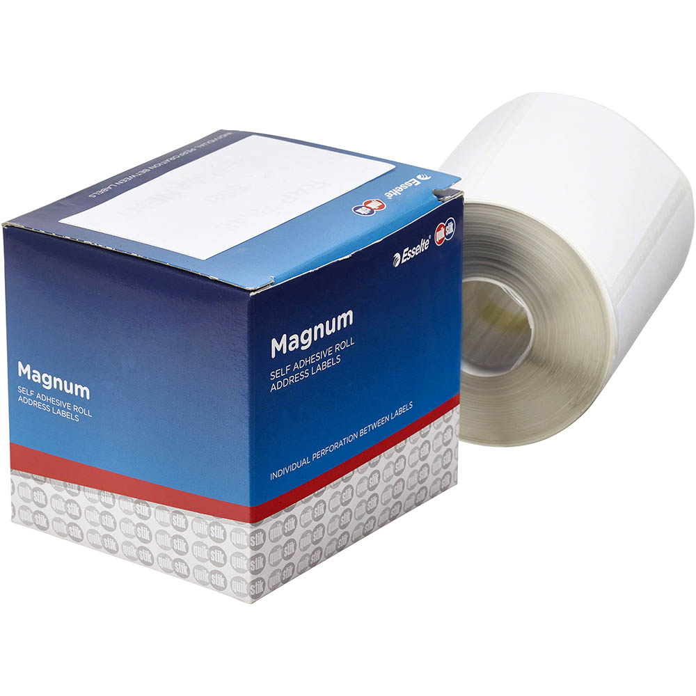 Image for QUIKSTIK LABEL DISPENSER ADDRESS ROLL 78 X 48MM WHITE PACK 500 from Clipboard Stationers & Art Supplies