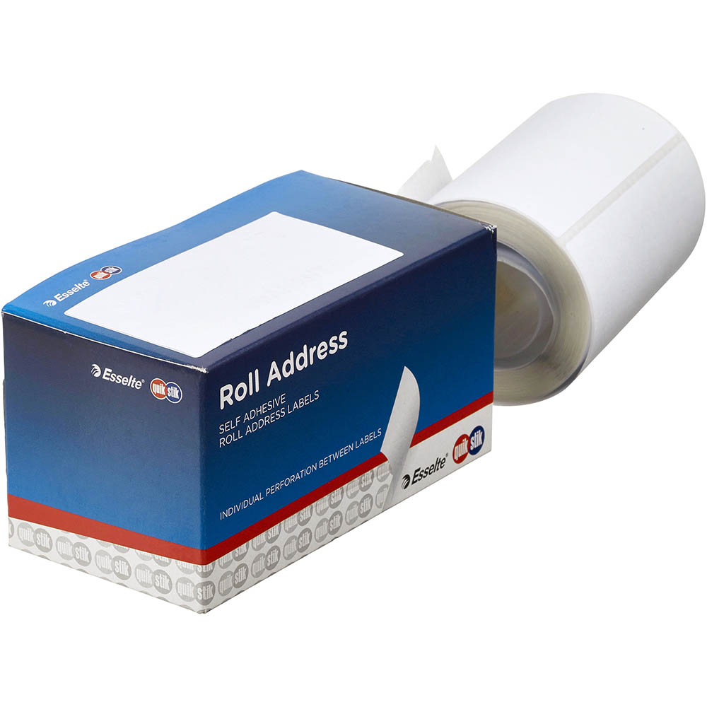 Image for QUIKSTIK LABEL DISPENSER ADDRESS ROLL 76 X 38MM WHITE BOX 200 from Memo Office and Art