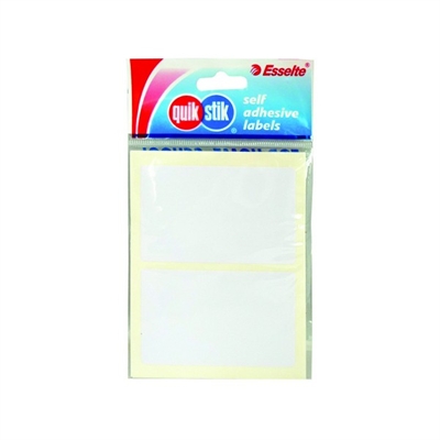 Image for QUIKSTIK RECTANGULAR LABEL 48 X 75MM WHITE PACK 12 from Memo Office and Art