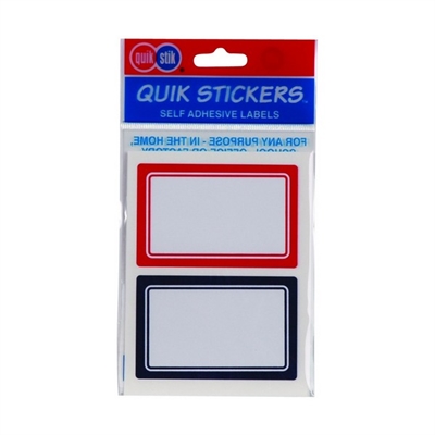 Image for QUIKSTIK RECTANGULAR LABEL WITH BORDER 48 X 75MM PACK 12 from Memo Office and Art