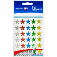 quikstik labels star 15mm assorted pack 150