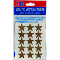 quikstik labels star 22mm gold pack 60