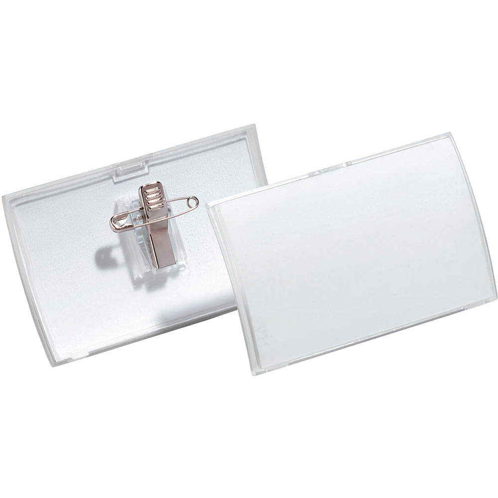 Image for DURABLE NAME BADGE WITH COMBI CLIP BOX 25 from Olympia Office Products