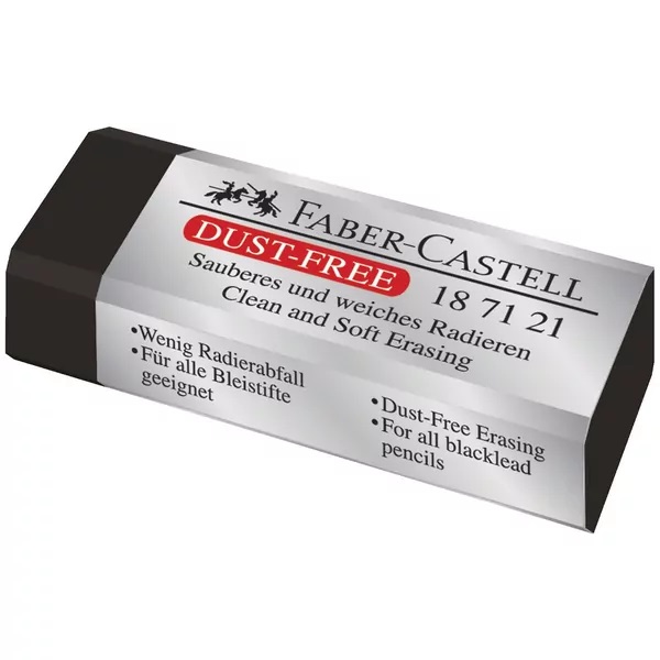 Image for FABER-CASTELL DUST FREE ERASER BLACK from Olympia Office Products