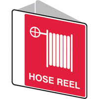 trafalgar fire hose reel sign double sided 225 x 225mm