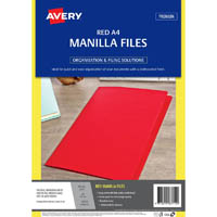 avery 83712 manilla folder a4 red pack 10