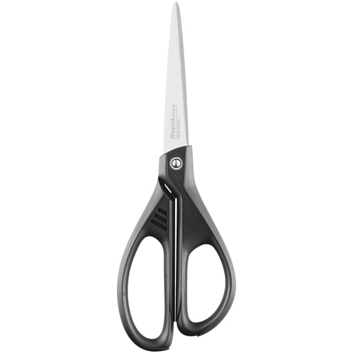 Image for MAPED ESSENTIALS GREEN SCISSOR 210MM BLACK from Prime Office Supplies