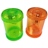 bantex canister pencil sharpener 1-hole green/orange